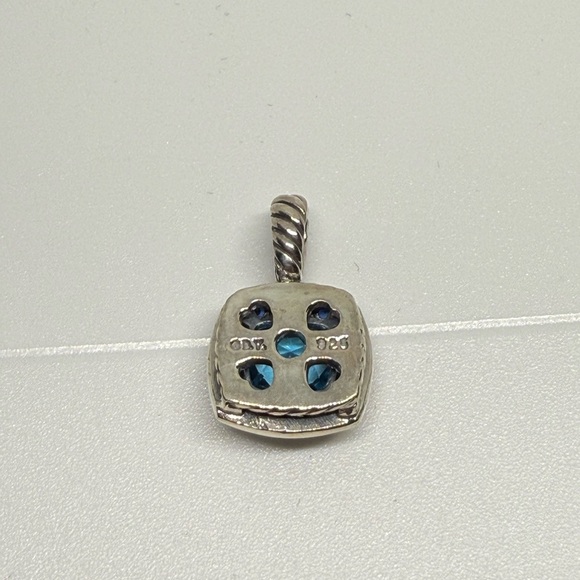 David Yurman Blue Topaz pendent with Blue Sapphires - Picture 3 of 7